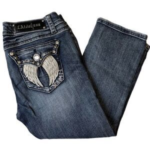 L.A Idol Angel Wing Pocket Capri Jeans - Women’s 9
